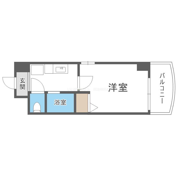 HOPECITY天神橋(1K/7階)の間取り写真