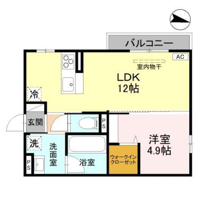 セレニテ(1LDK/2階)の間取り写真