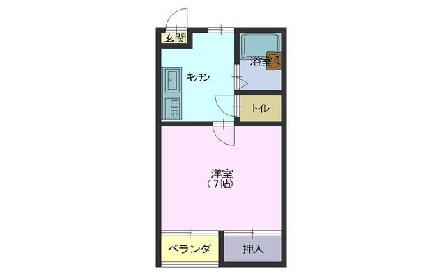 アキバハイツ(1K/2階)の間取り写真