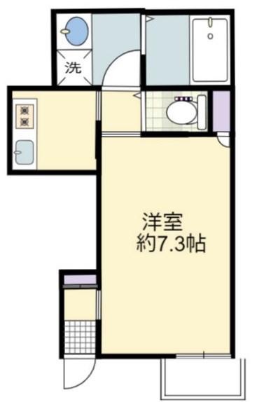 グランメール原田通(1K/3階)の間取り写真