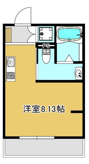プレミア八王子(ワンルーム/1階)の間取り写真