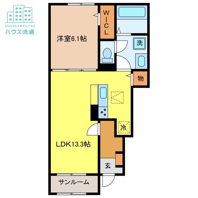 ニューライズ・M(1LDK/1階)の間取り写真