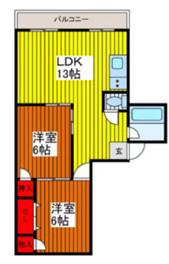 YAK川口元郷ビル(2LDK/2階)の間取り写真