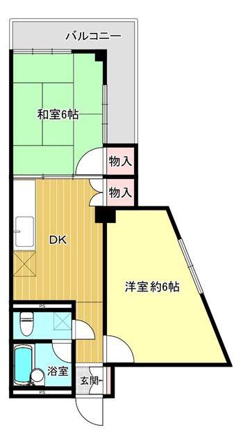 エトワール習志野(2DK/3階)の間取り写真
