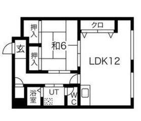 プレアール吹田サウス(1LDK/2階)の間取り写真