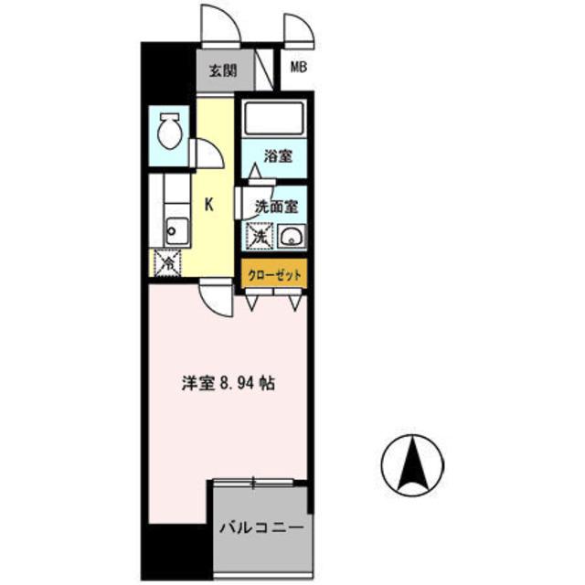 F・D VILLE(1K/3階)の間取り写真