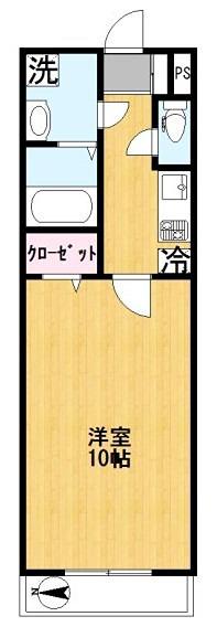 ミラージュガーデン(1K/6階)の間取り写真