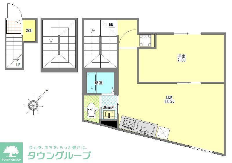アピチェ西調布(1LDK/3階)の間取り写真