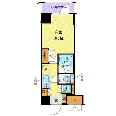 セジョリ大崎(1K/8階)の間取り写真