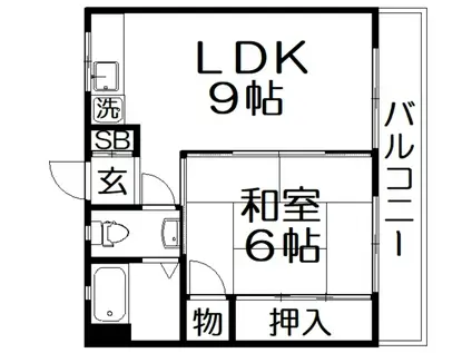 香南レジデンス(1LDK/3階)の間取り写真