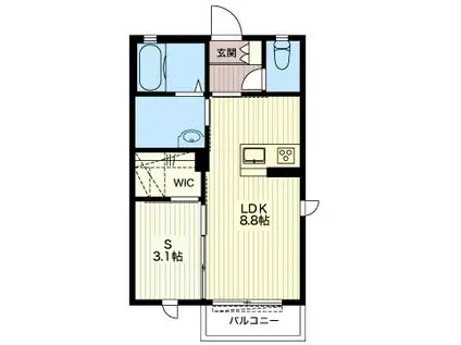 アイリスガーデン(1LDK/2階)の間取り写真