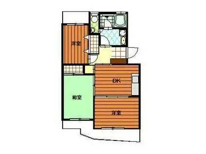 エルバ上福岡(3DK/2階)の間取り写真