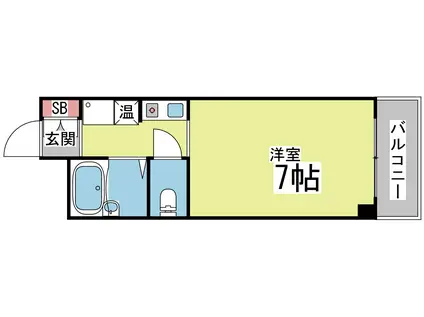 ベルリブロッコウ(1K/2階)の間取り写真