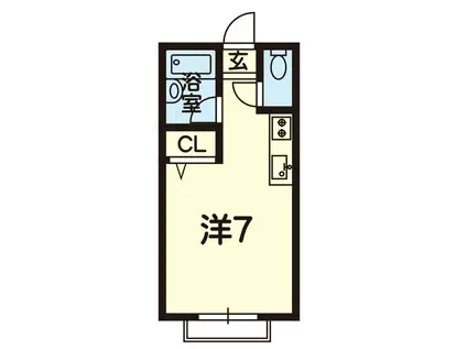 田代ビル(ワンルーム/3階)の間取り写真