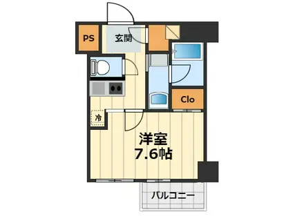 プレシャスハーモニー八王子(1K/5階)の間取り写真