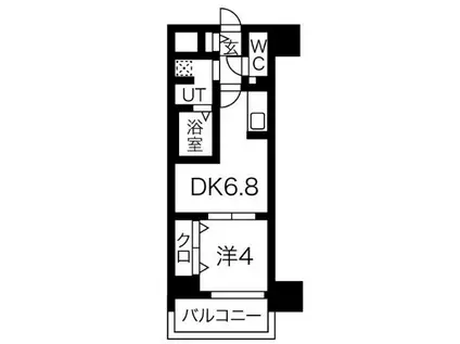 ザ・レジデンスパーク久屋大通(1DK/10階)の間取り写真