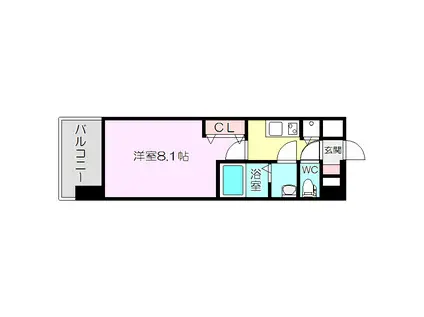 ジュネス新大阪レジデンス(1K/4階)の間取り写真