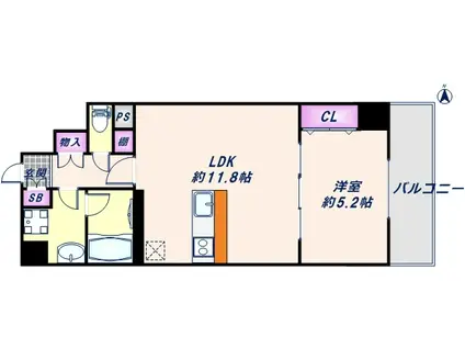 コージー千島(1LDK/4階)の間取り写真