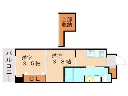 NO67 BENEFIT21 HAKATA(2K/11階)の間取り写真