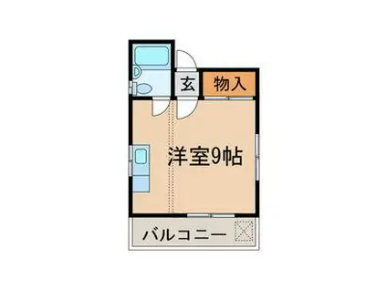 ハイツノダ(ワンルーム/2階)の間取り写真