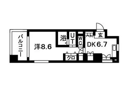 N.S ZEAL大曽根(1DK/6階)の間取り写真