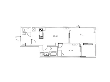 FELICE-フェリーチェ-(2LDK/2階)の間取り写真