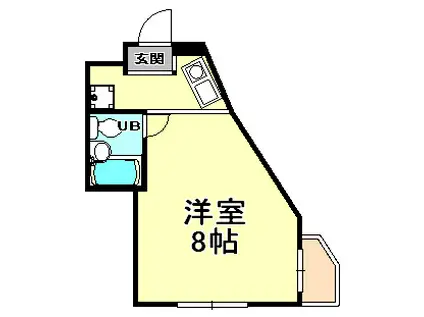 クリフサイド西岡本(ワンルーム/2階)の間取り写真