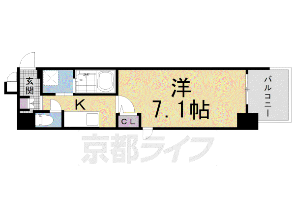 ESTRUTH KYOTO(1K/5階)の間取り写真