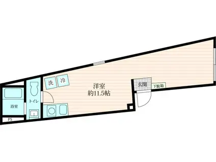 インス・トリューメンII(ワンルーム/4階)の間取り写真