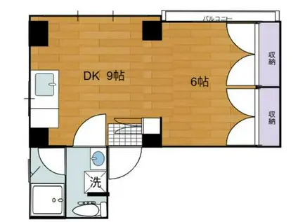 シャトレブーケ(1LDK/8階)の間取り写真