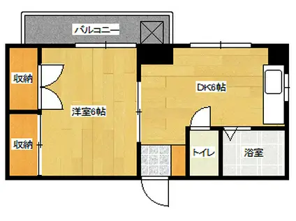 ネクスティトヨタ(1DK/3階)の間取り写真