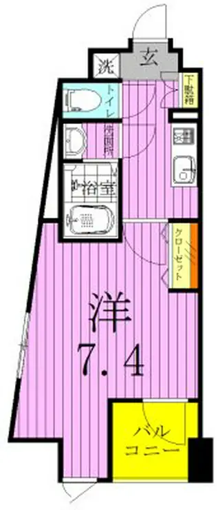 フェルクルールプレスト千住関屋 5階階 間取り