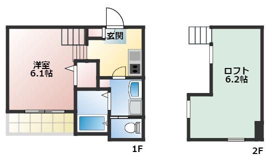 CHARME SAULE(1SK/1階)の間取り写真