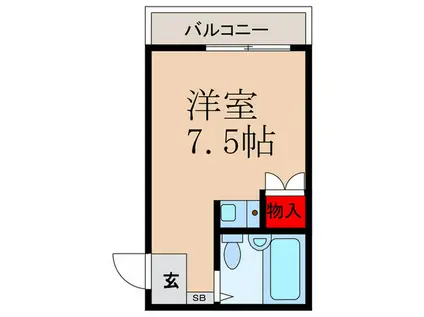 上中マンション美園(ワンルーム/3階)の間取り写真