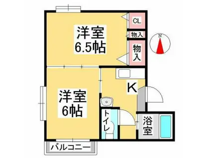 キャトルセゾン(2K/1階)の間取り写真