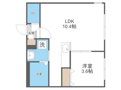 BLANC KOTONI(1LDK/1階)の間取り写真