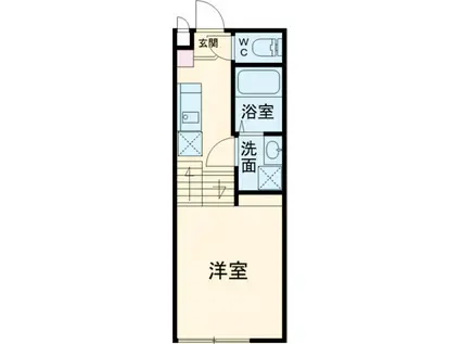 RECUERDO II(1SK/2階)の間取り写真