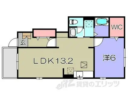 モンテ グランデ I(1LDK/1階)の間取り写真