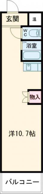 MKタウン江場B(ワンルーム/3階)の間取り写真