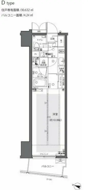 ZOOM都庁前 9階階 間取り