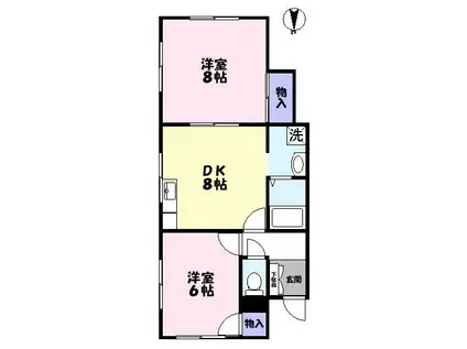 マチルド(2LDK/2階)の間取り写真