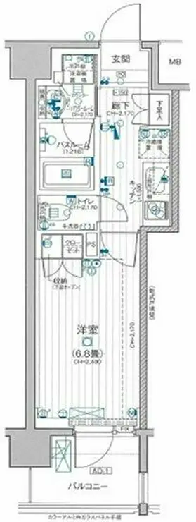 デュオステージ横濱天王町 4階階 間取り
