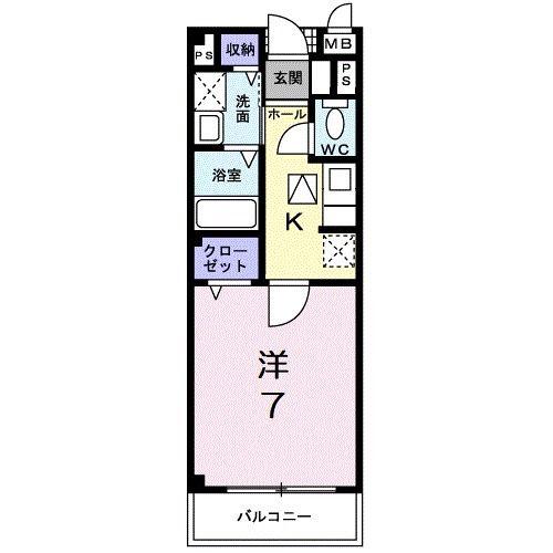パインビレッジ56(1K/1階)の間取り写真