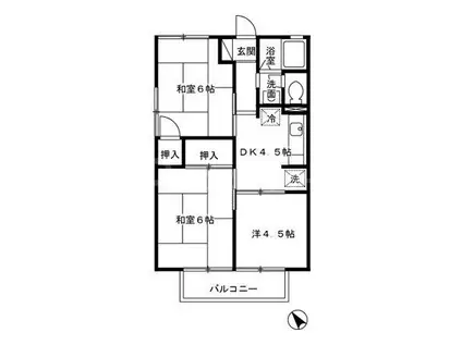 メゾンパーク(3DK/1階)の間取り写真