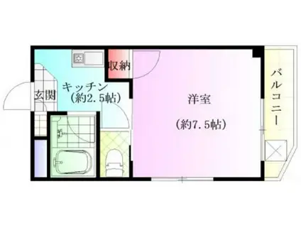 第3ヤマモトビル(1K/3階)の間取り写真
