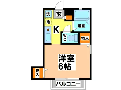 グリーンポート吉祥寺(1K/1階)の間取り写真