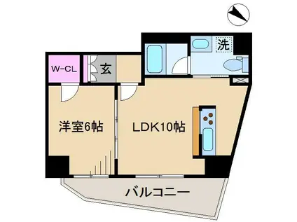 プロスペクト西巣鴨(1LDK/9階)の間取り写真