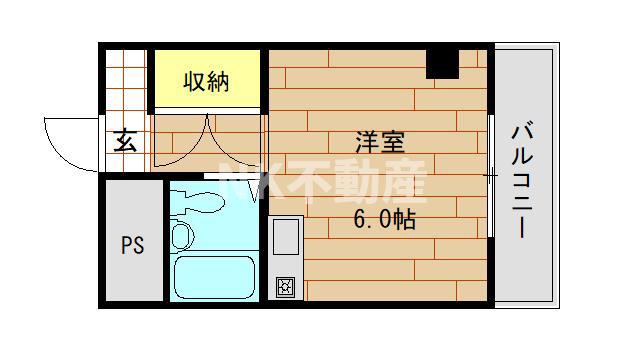 ヴィラ オビラ(ワンルーム/5階)の間取り写真