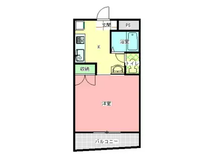 メゾン・ド・F(1K/2階)の間取り写真