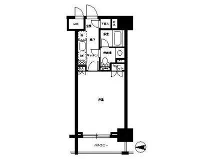 パークキューブ神田(1K/6階)の間取り写真